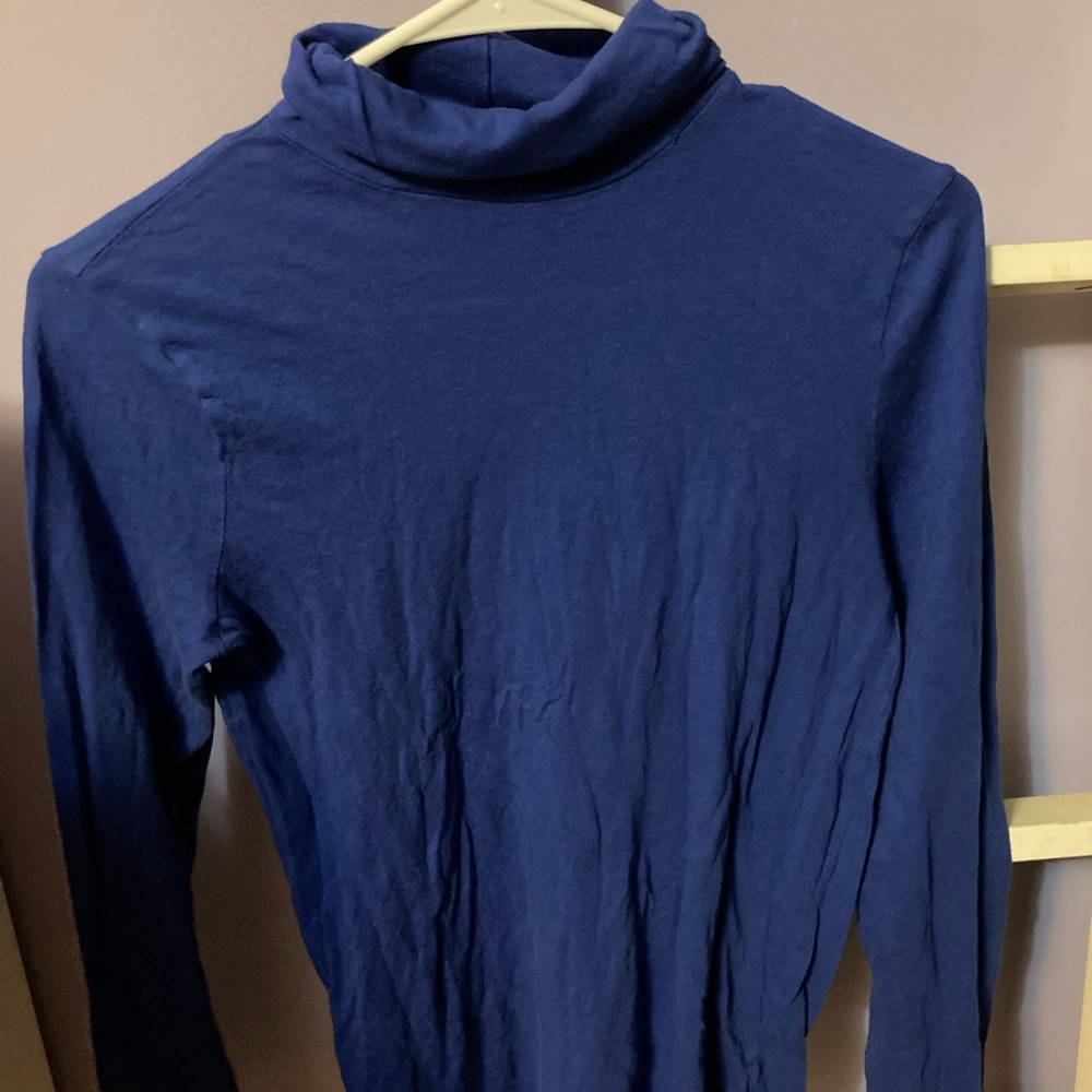 Blue turtleneck